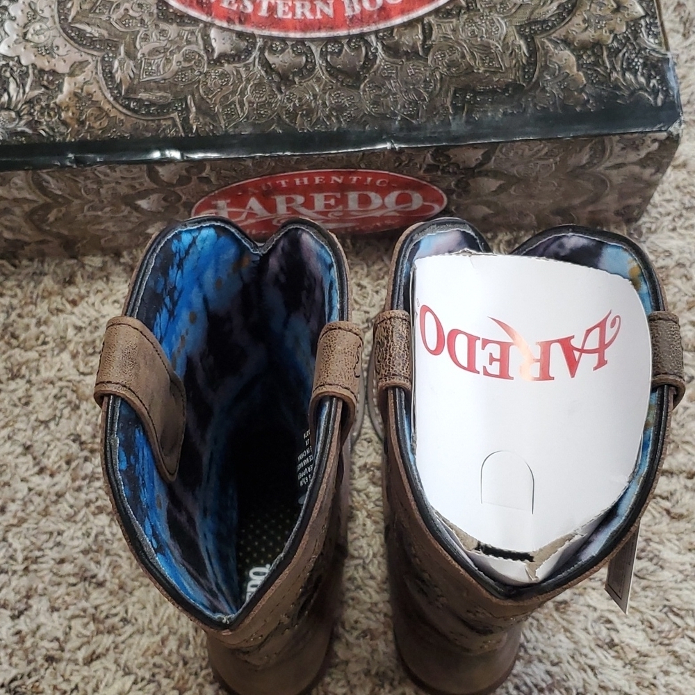 Authentic Laredo Cowgirl Western Country Leather Boots NWT - Picture 4 of 16